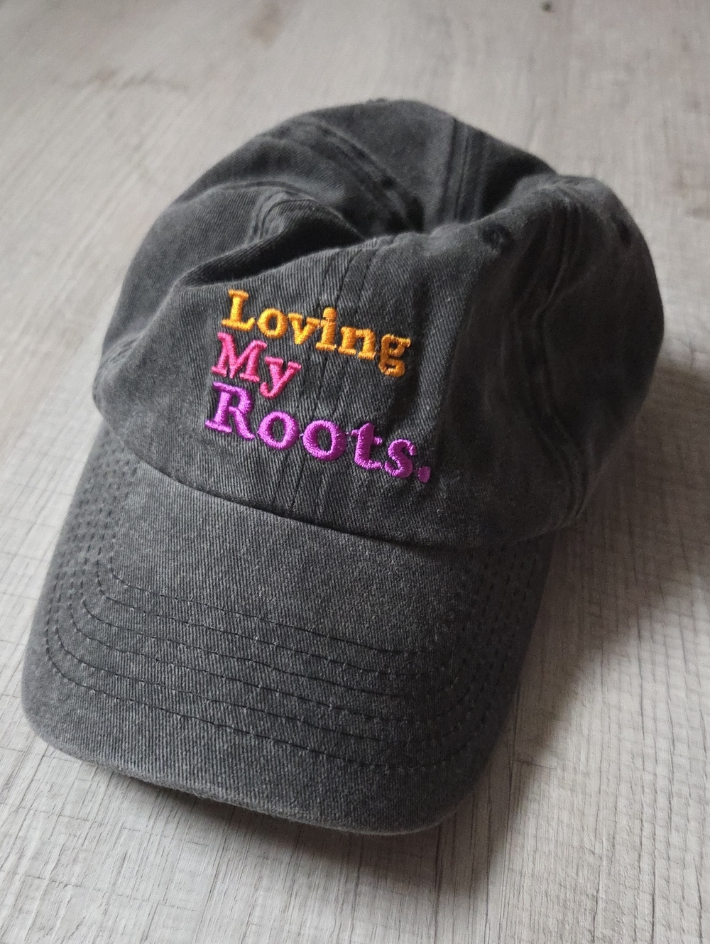 'Loving My Roots' Hat Embroidery